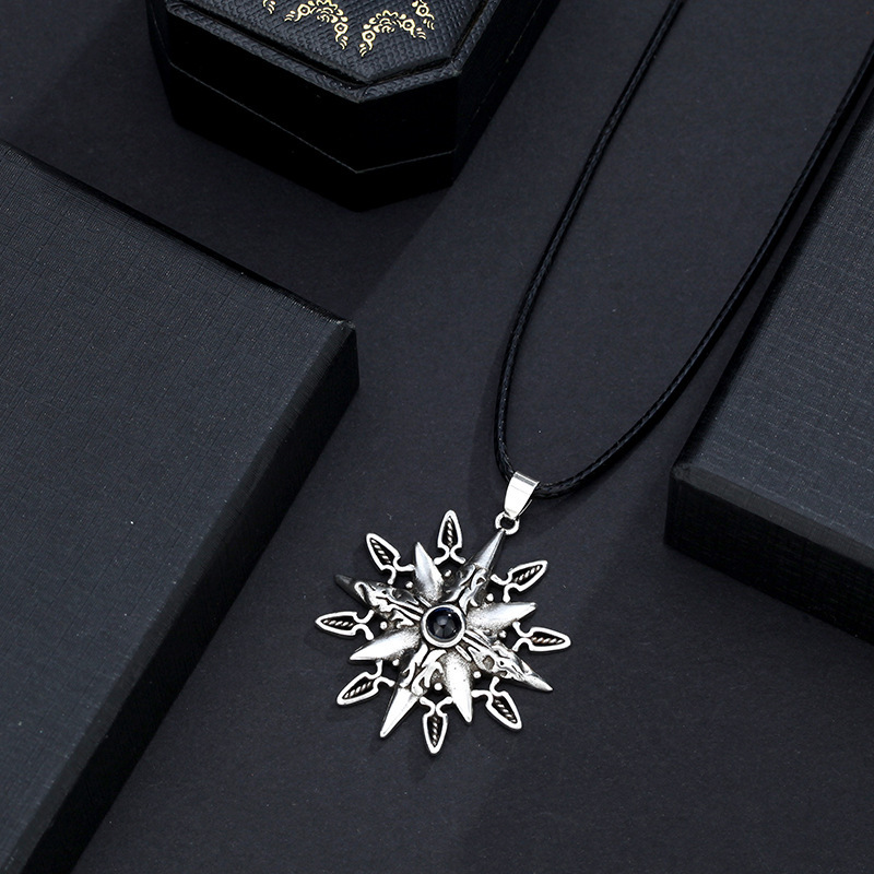 Cross-border-personality trend fashion stars bloom 100 languages 520 color photo projection necklace