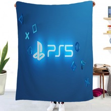 厂家直供 PS5游戏手柄系列双面法兰绒毛毯空调毯盖毯沙发毯午睡毯