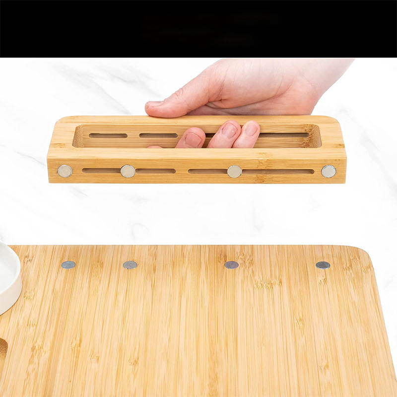 Spot tabla de queso de bambú con cuchillo bandeja de queso juego de bandeja de fruta de bambú tabla de cortar para hornear tabla de cortar