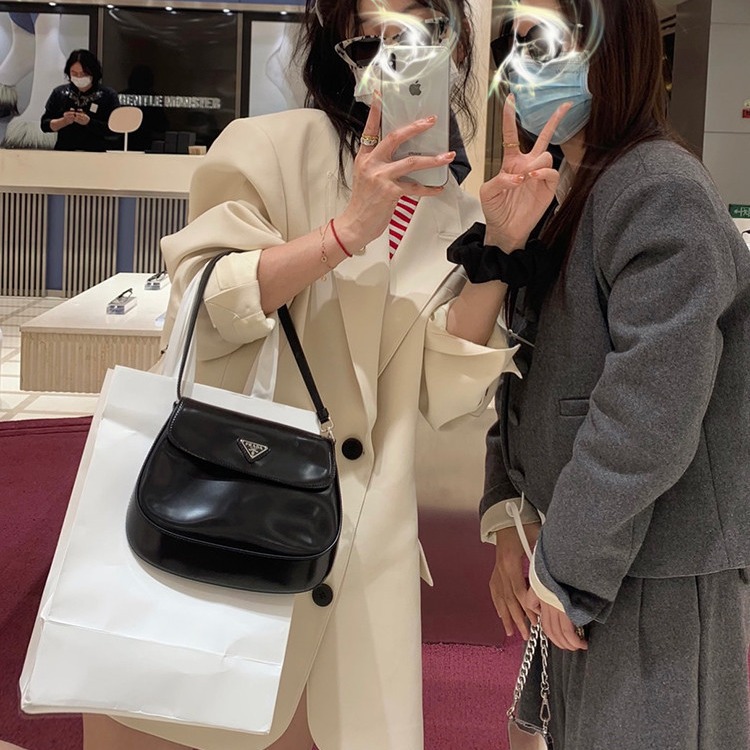 Milk White Suit Jacket Women's Spring Small Korean Loose Women's Mid-length Top