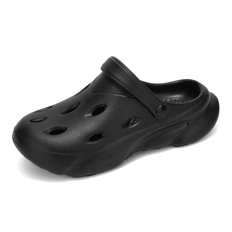 Verano piso grueso sensación de mierda jardín agujero zapatos zapatillas de hombre tamaño transfronterizo jardín zapatillas frías al aire libre transpirables zapatos de playa