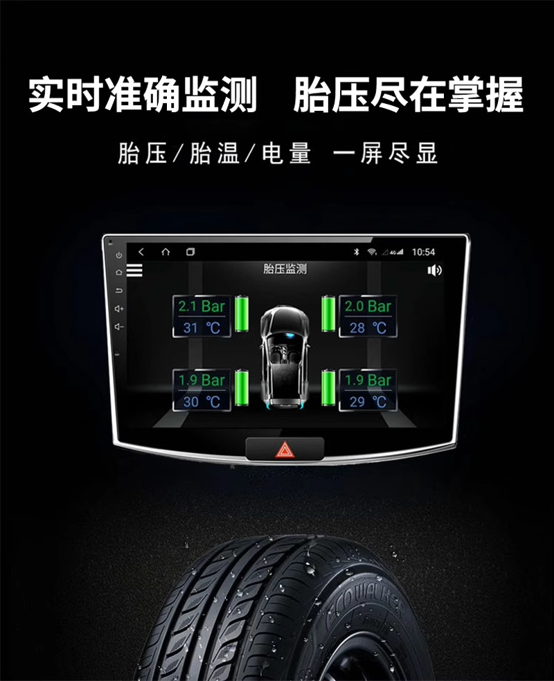 Car Tire Pressure Monitors Are Suitable for All Tesla Models and Feature Built-In High-Precision Tire Pressure Monitoring Sensors