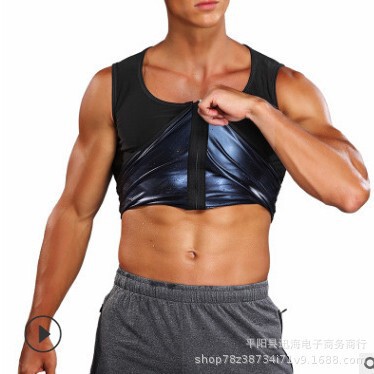 Amazon cross-border new men's sports fitness corset sweat-wicking corset sweat-shaping Sauna Vest