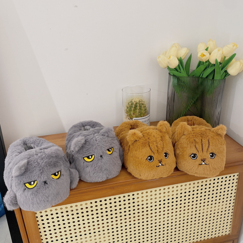 Cute winter keep warm home slippers for men and women