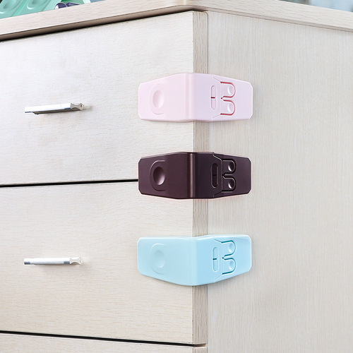 Infant and child safety lock right-angle lock drawer lock cabinet door lock multi-functional baby anti-pinch snap lock refrigerator lock