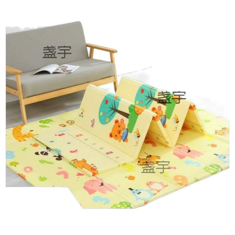 Folding children's foldable game mat for crawling, double-sided carpet for home use, increased thickness