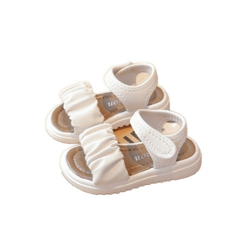 Sandalias de todo fósforo para niñas Velcro Primavera y verano 2025 Nuevos zapatos de playa huecos para niños Zapatos abiertos de moda