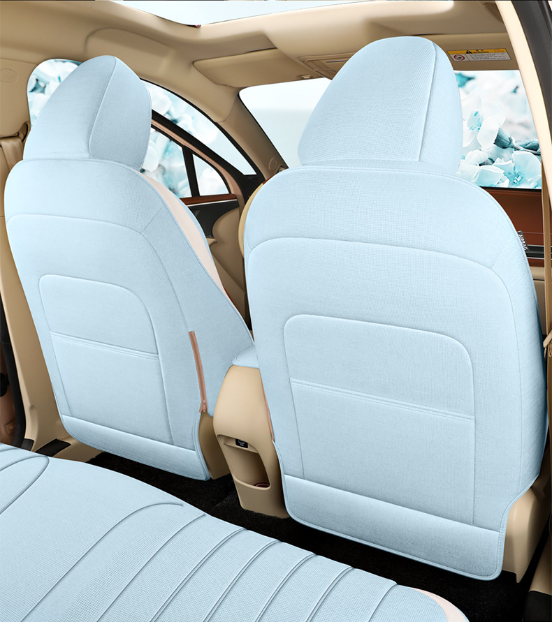 Four Seasons Universal Euler Good Cat Special Linen Car Seat Cover Full Cushion Cute Cartoon Women Cushion Cover