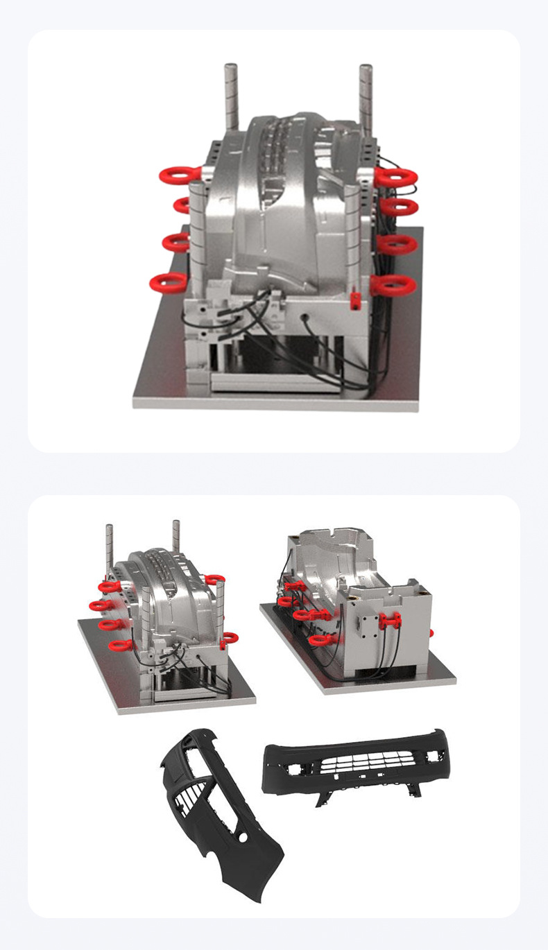 Mold Manufacturer Automotive Black Bumper Car Parts Abs Front and Rear Bumper Plastic Injection Mold