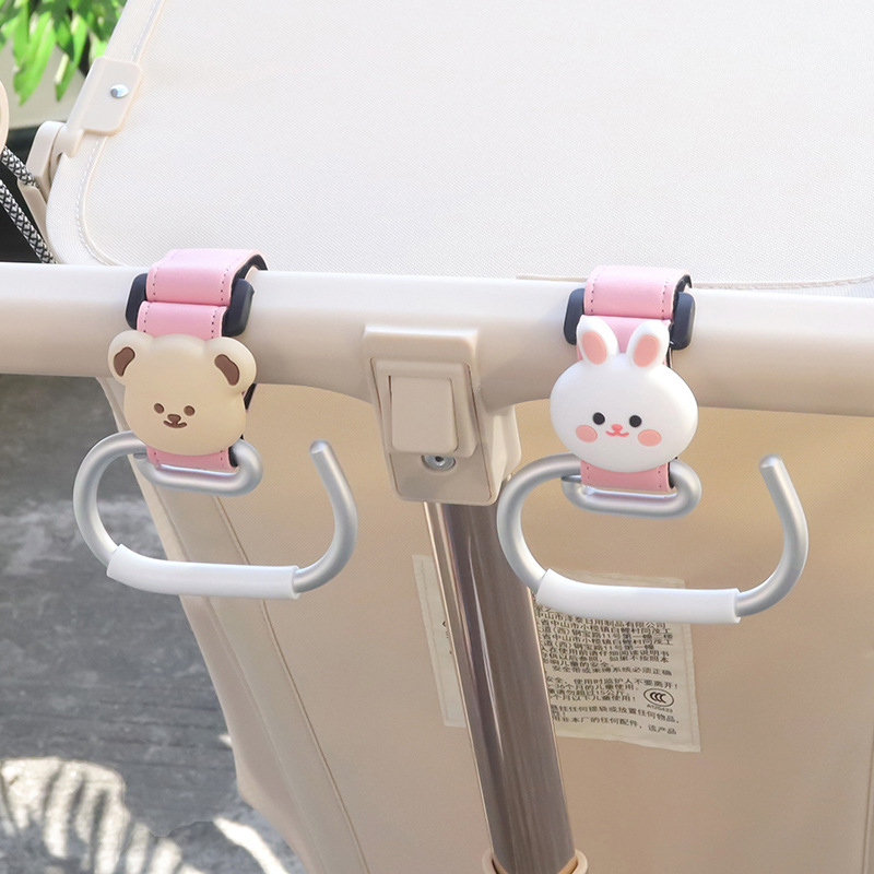 (쌍) 핑크 후크 곰 + 토끼 머리