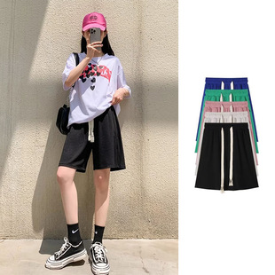 Summer New American-Style Ice Silk Cool Shorts for Women, Trendy Brand, Thin Design, Loose Sports Casual Five-Point Pants