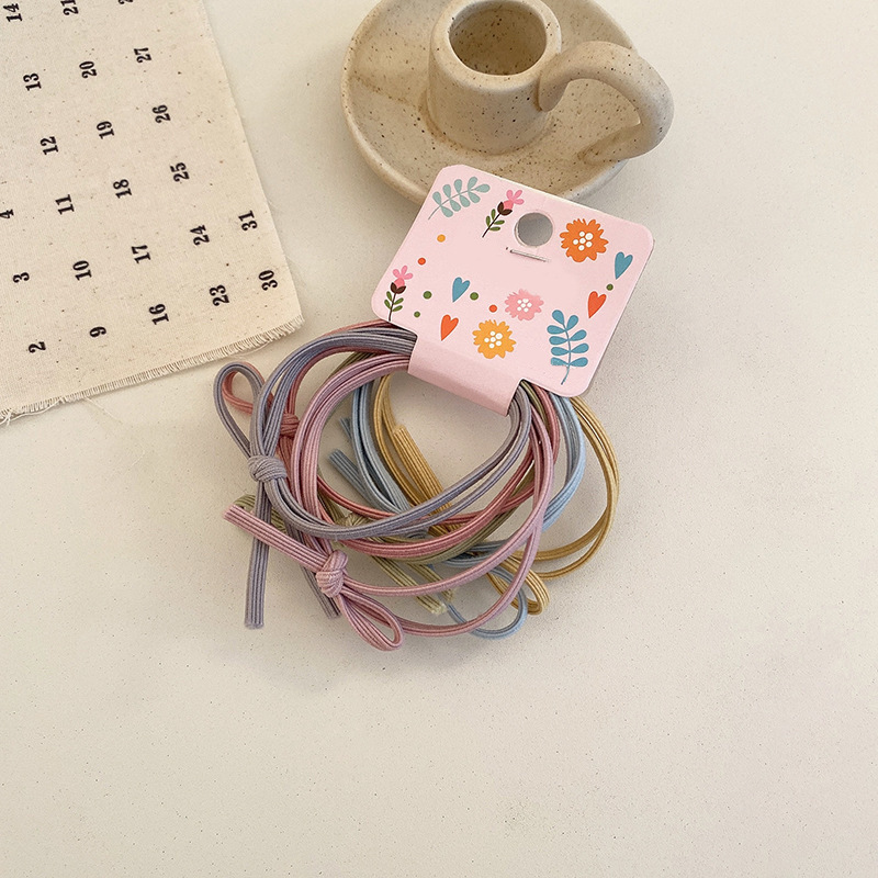 2021 nuevo estilo coreano diadema hembra red ins negro serie alta elástica simple Cola de Caballo cuerda de pelo Mori estilo femenino