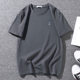 2024 new cotton plus size short sleeve men's T-shirt plus fat increase fat man fat man half sleeve T-shirt base shirt top