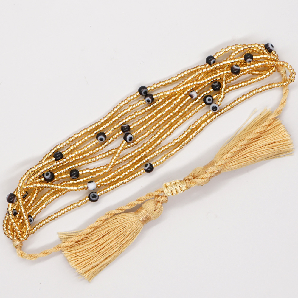 1 Piece Bohemian Eye Solid Color Mgb Tassel Unisex Bracelets display picture 4