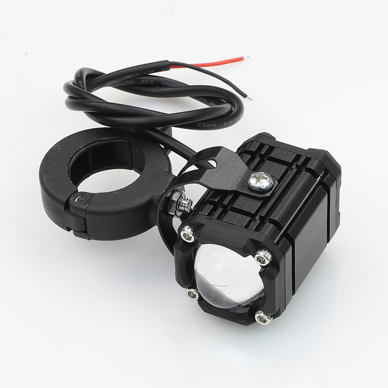 New wide-voltage motorcycle spotlight with demon eye LED pair lights, modified super-bright front headlight for motorcycles