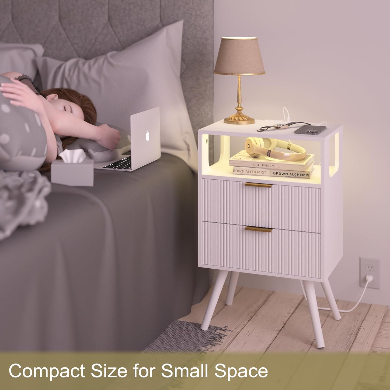 Comercio exterior moderno y simple pequeño dormitorio mesita de cabecera sala de estar sofá lado varios estantes de almacenamiento armario Amazon venta caliente