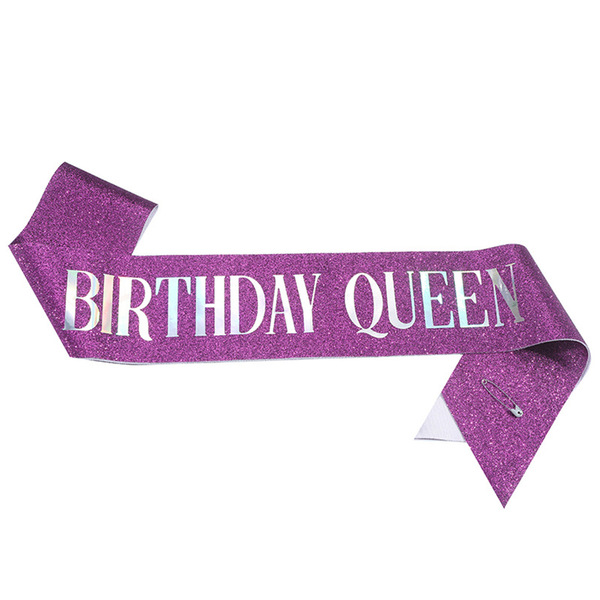 Cross-border birthday party glitter shoulder strap etiquette belt…