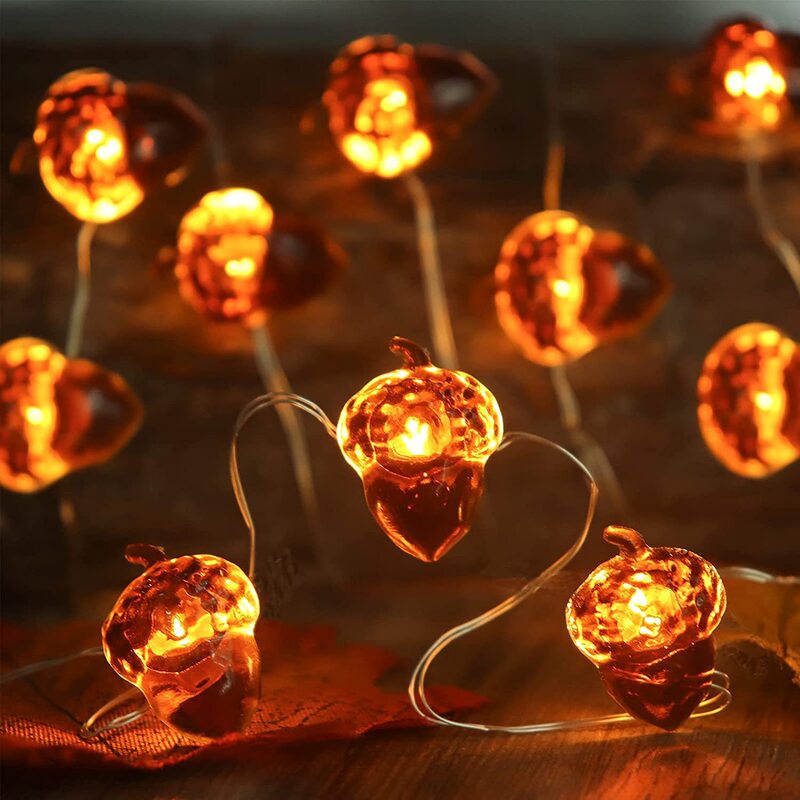 Led Pinecone Acorn Light String, Hazelnut Atmosphere Light String, Night Light, Indoor Room Flashing Light, Holiday Corridor Decorative Light
