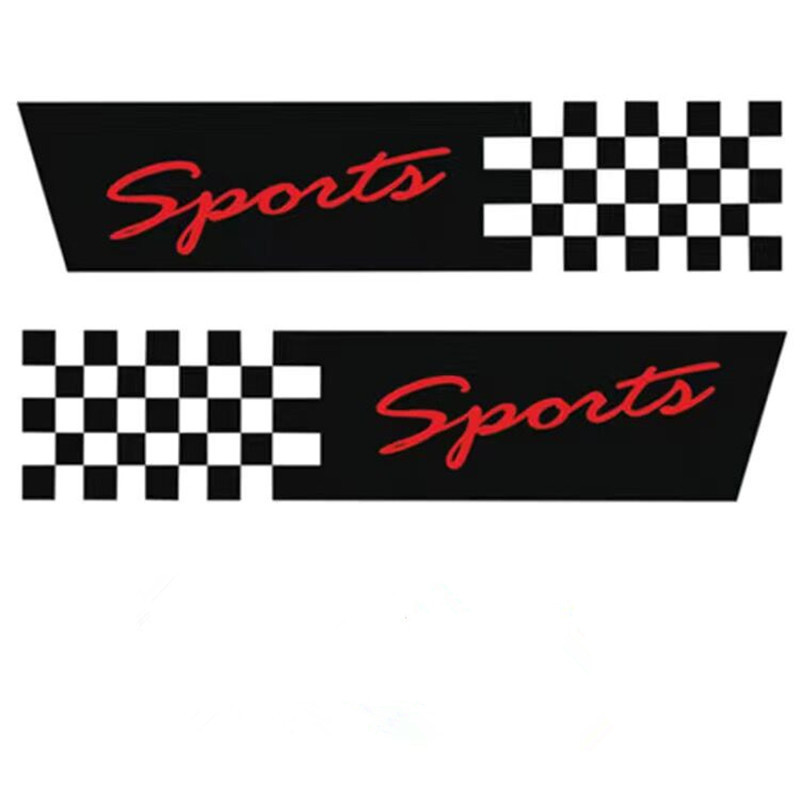 격자 무늬 깃발 (길이 30cm) 검은 쌍