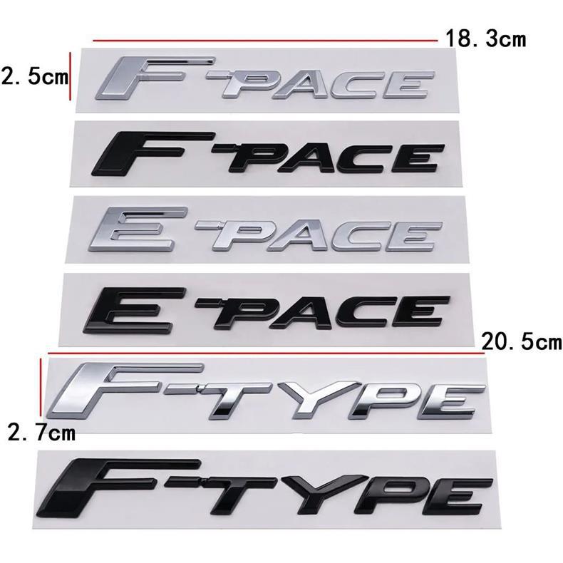 Suitable for Jaguar F-PACE car stickers, EPACE car emblem, FTYPE lettering, rear emblem, lettering, and black modification