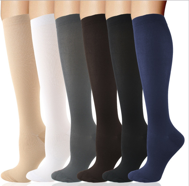 Calcetines elásticos, calcetines de compresión, calcetines para pantorrillas, calcetines deportivos, calcetines de compresión deportivos para correr para hombres y mujeres