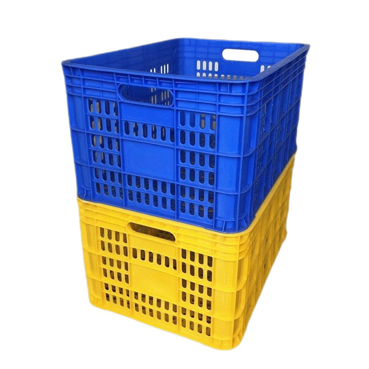 佛山塑料水果运输筐蔬菜周转箩服装塑胶框车间仓库网格周转箱