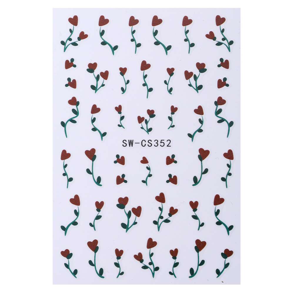 Comercio exterior transfronterizo nuevo 3D flor salvaje pegatinas de uñas pegatinas de uñas joyas al por mayor serie SWCS image 5
