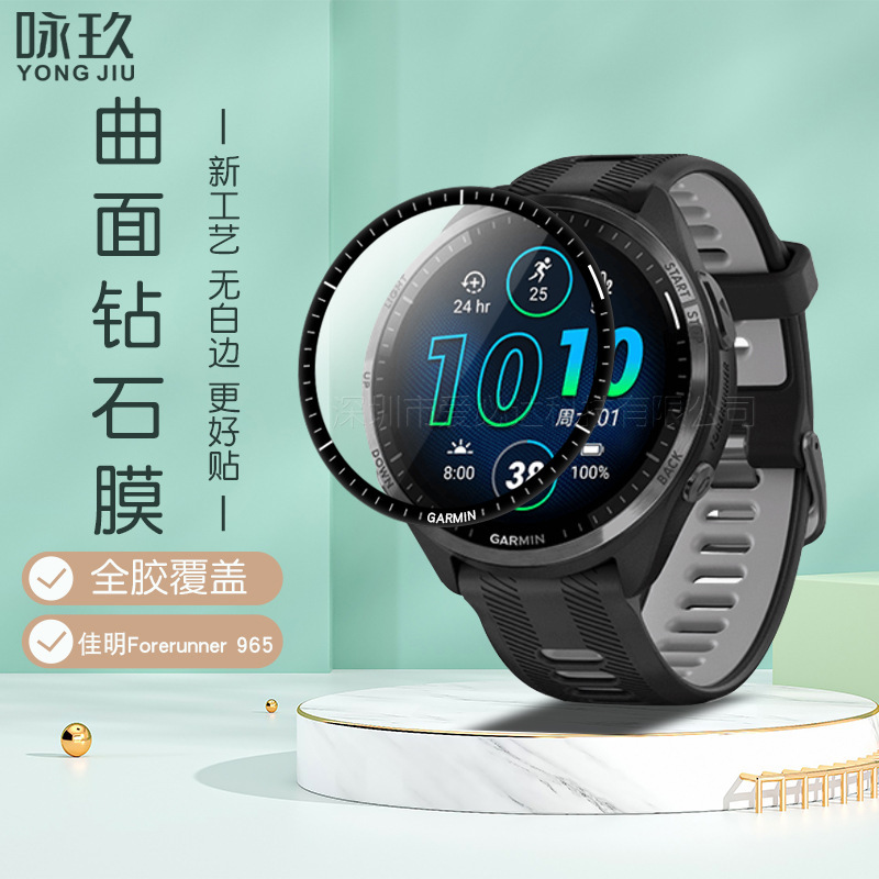 For Jiaming Forerunner 965 Watch Curved Surface 3D Composite Film Jiaming 965 Hydro Film