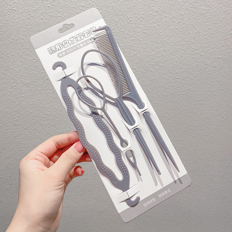 Herramientas de trenzado de cabello para niños updo pelo peinado artefacto pelo tirando pin Trenza de niña pelo desgaste del cabello tirando del pelo traje de pelo