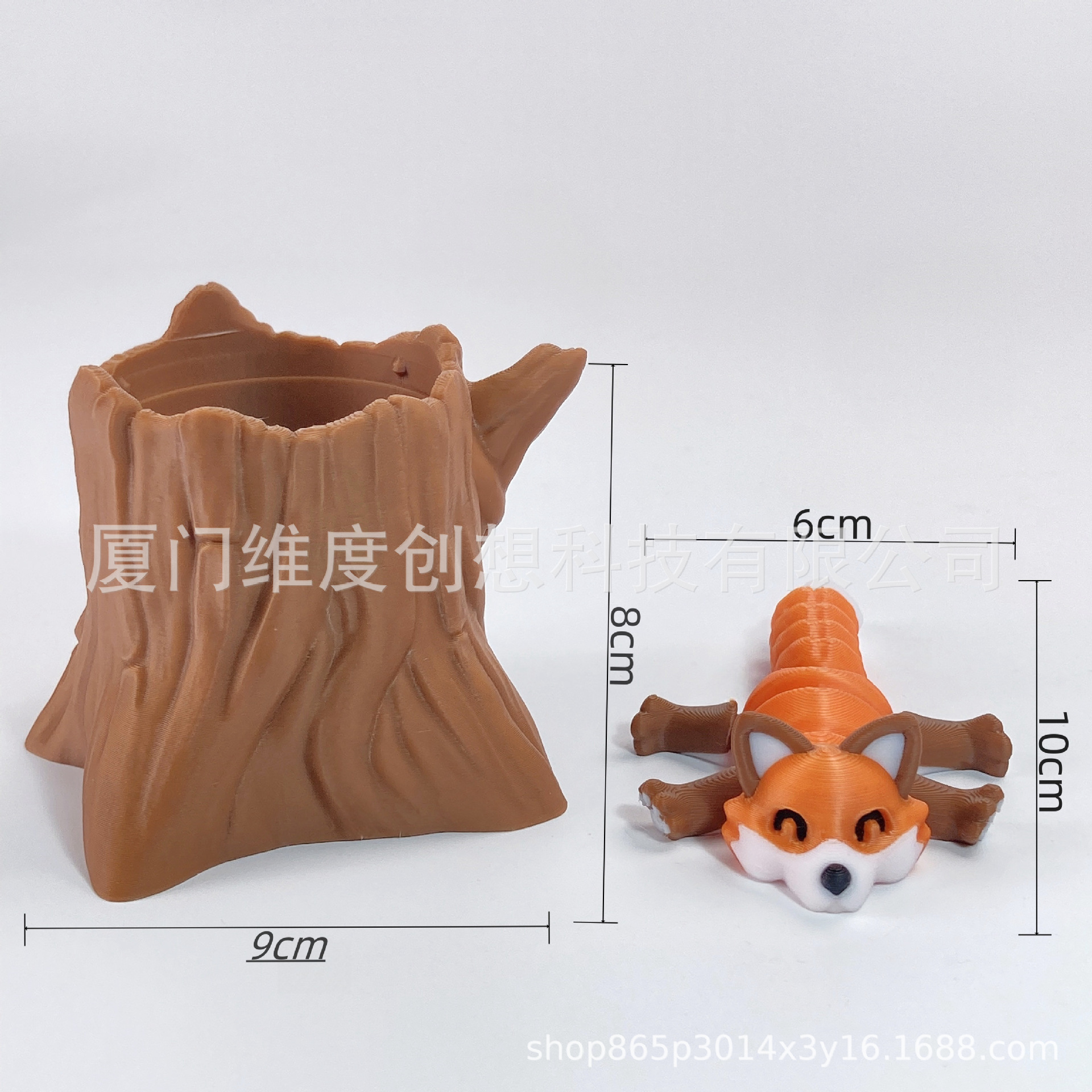 Juguetes de impresión 3D transfronterizos agujeros de árbol de zorro articulaciones móviles adornos para niños regalos de vacaciones Amazon TK stand