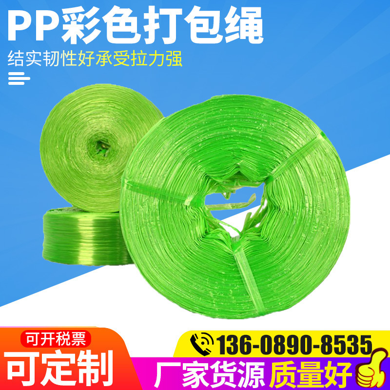 廠家定制白色PP捆紮繩 紅綠藍黃色塑料繩 打包紮口尼龍打包繩