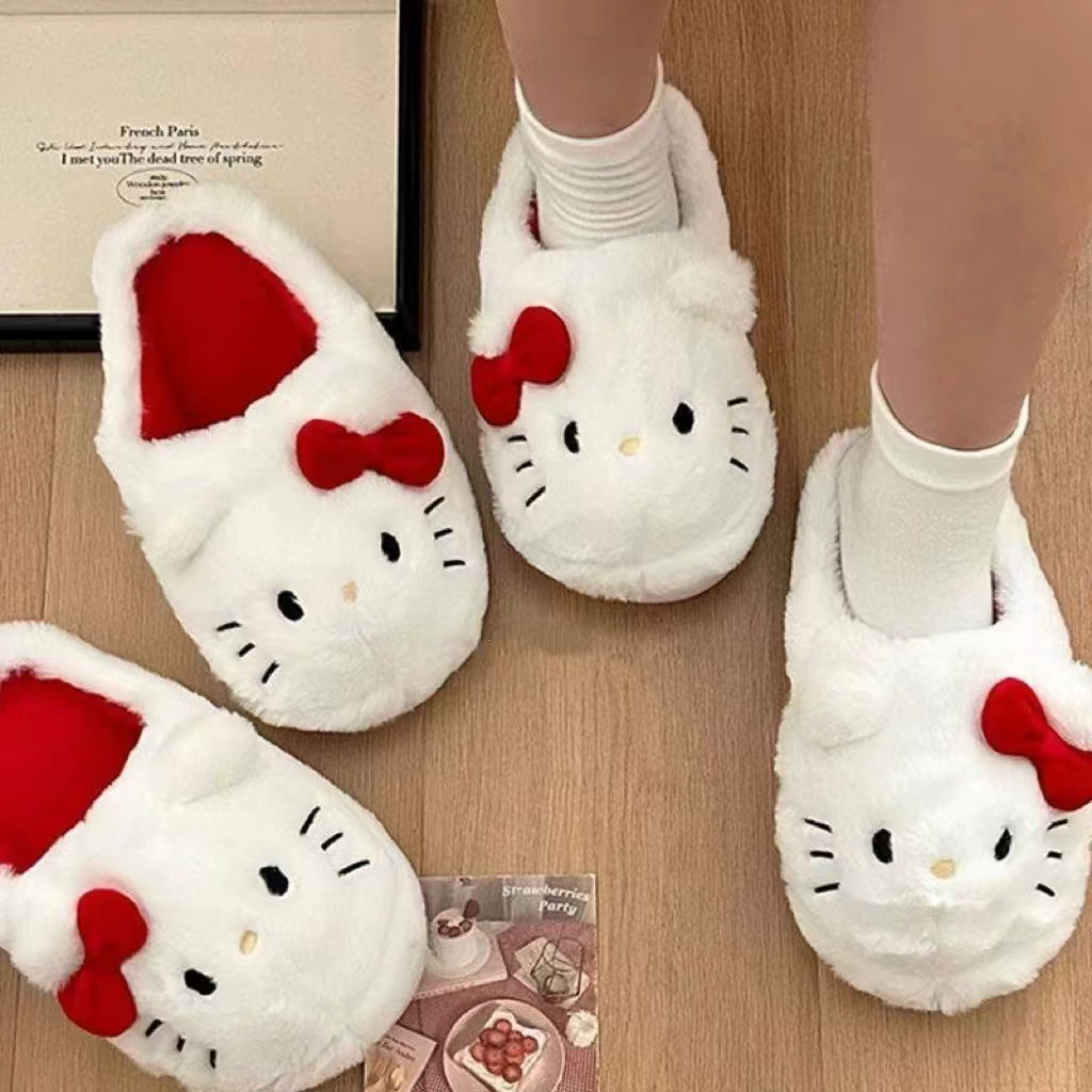 Hello Kitty, милые демисезонные тапочки для мужчин и женщин для любимых