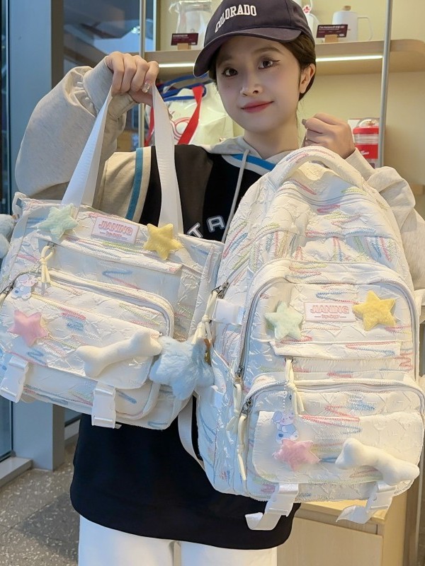 2025 new schoolbag children primary school students grade 3-6 girls junior high school students Senior high school backpack college style backpack