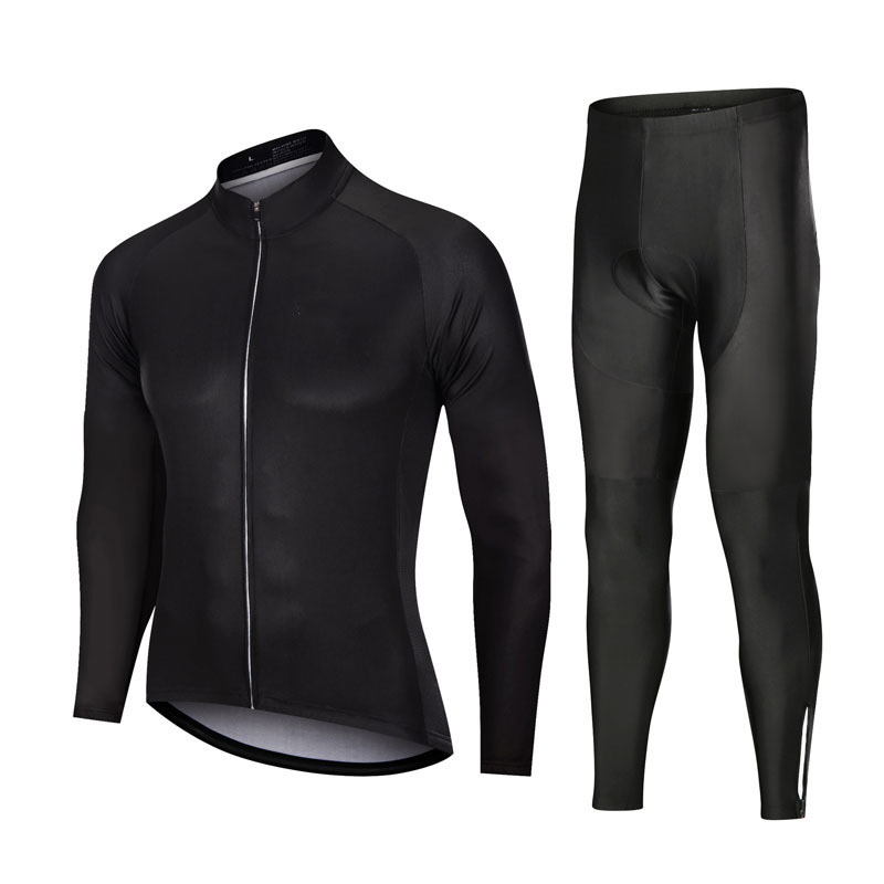 Autumn and Winter Long Sleeve Cycling Suit Men's Sweat Absorbing Comfortable Silicone Breathable Equipment Bicycle Team Custom Cycling Pants