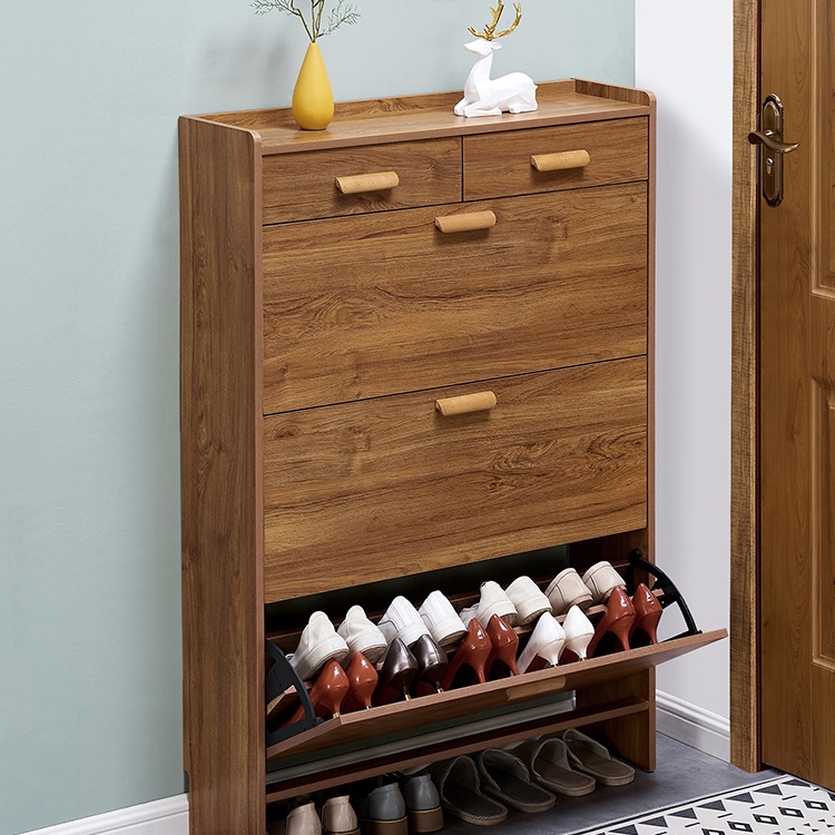 Shoe Cabinet 17cm Economical Household Doorway Multifunctional Simple Modern Storage Cabinet Narrow Tipping Bucket Type Small Vω