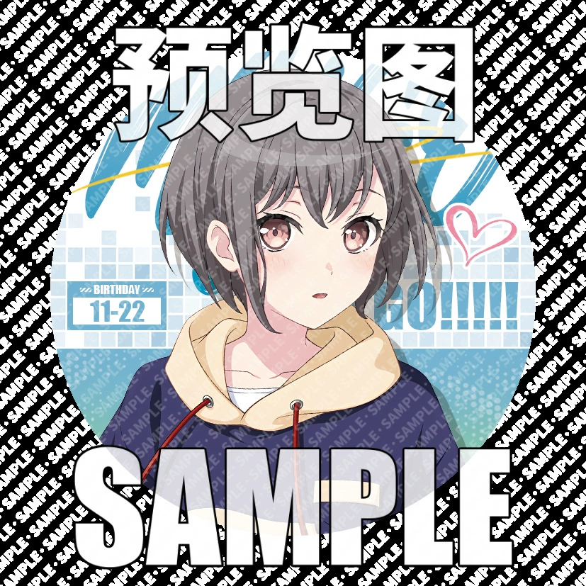Баннер-значок (BanGDream! My GO) 58 мм голографическая трещиноватая-стеклянная кнопка, баббитовая основа