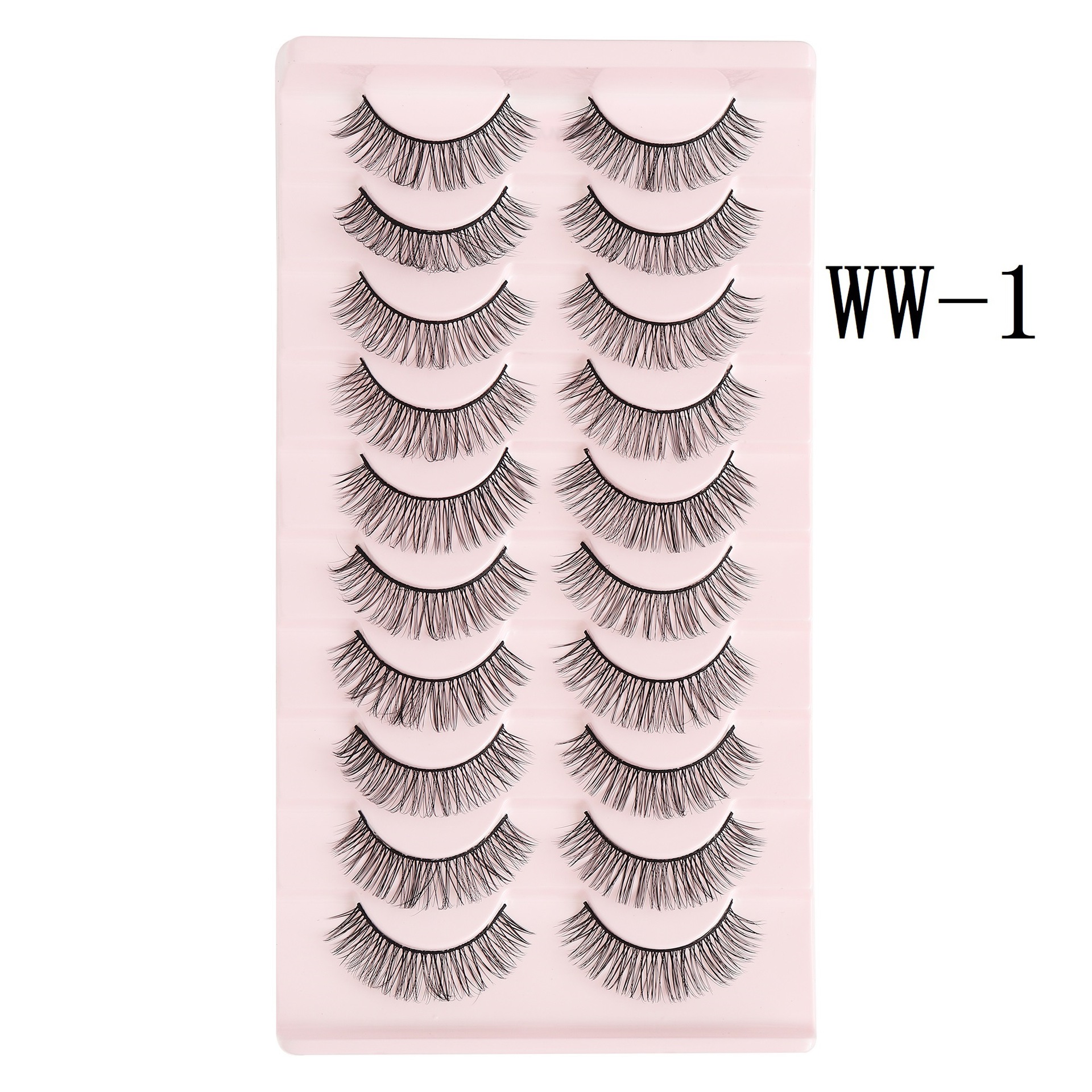 Nuevo ruso pestañas falsas DD curvadas gruesas pestañas europeas y americanas diez pares de pestañas naturales del encanto de la fibra química