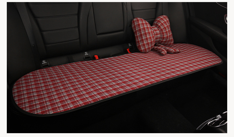 Retro Plaid Simple Breathable Four-Season Car Seat Cushion Suitable for Audi A3 A4L A5L Q3 Q5L Q2