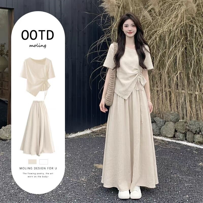 Korean-Style Elegant and Understated Dresses That Are Unique and Beautiful, Perfect for Summer, with a Cinched Waist Korean-Style Elegant and Understated Dresses That Are Unique and Beautiful, Perfect for Summer, with a Cinched Waist