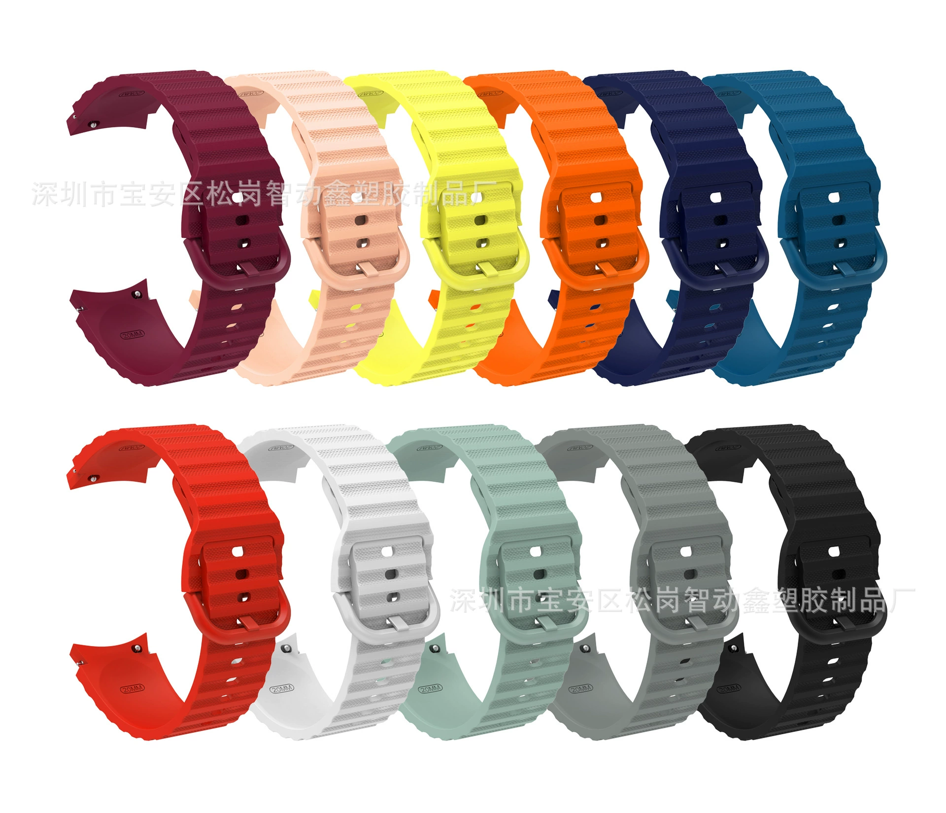 Для Samsung Galaxy Watch 5/5 Pro/6/6 Pro /4 Классический монохромный силиконовый ремешок