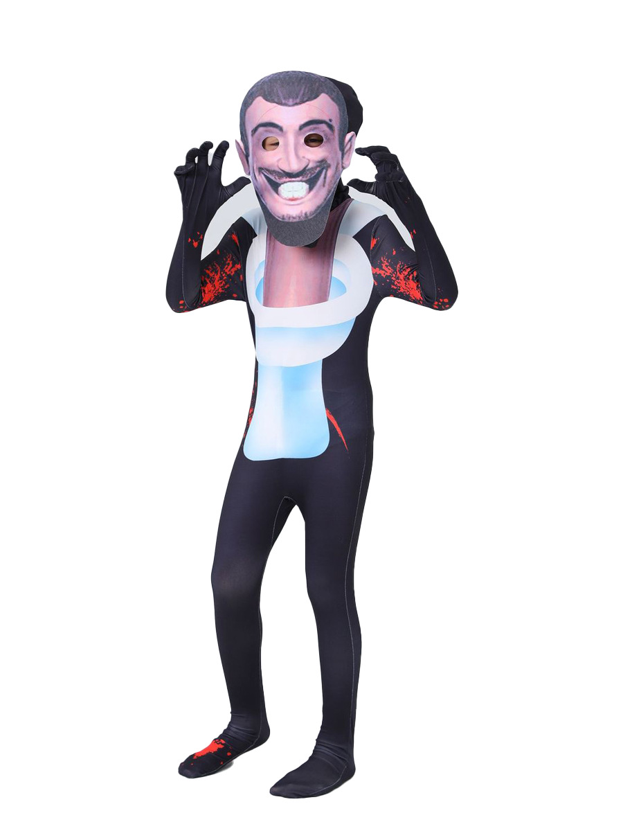 Disfraz de Halloween Skibidi5, mono de cosplay, traje de cosplay para niños, Vigilancia vs. Hombre Inodoro