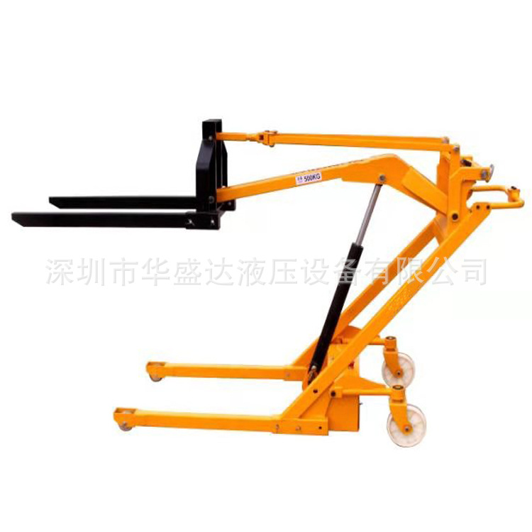曲臂便携式装卸车小型电动液压搬运车电动叉车手推移动升降车