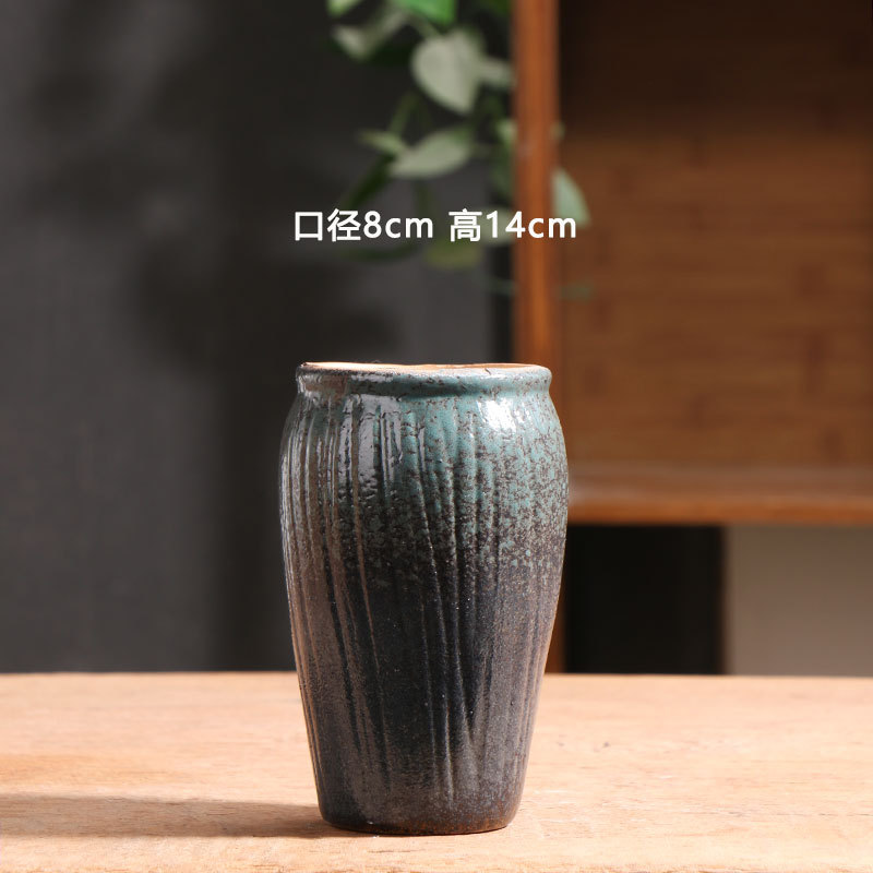 Tinta antigua pila maceta de cerámica especial balcón de cerámica pequeña maceta de cerámica especial al por mayor