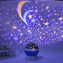 梦幻星空投影灯卧室旋转投影仪节生日星星月亮小夜灯厂供应链批发