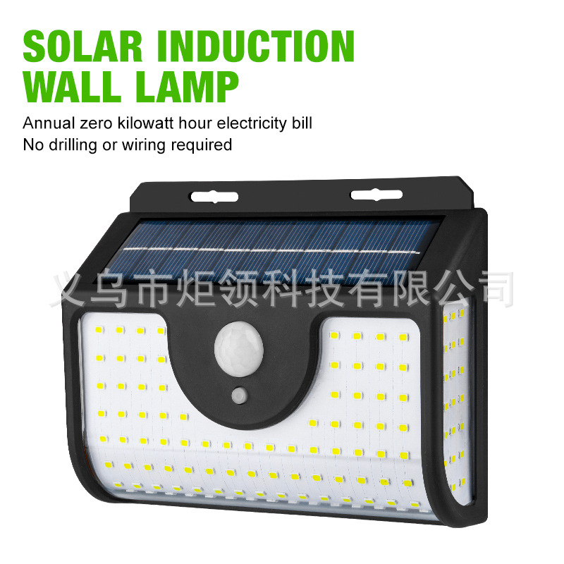 跨境新款太阳能壁灯人体感应户外庭院灯农村家用院子照明氛围灯