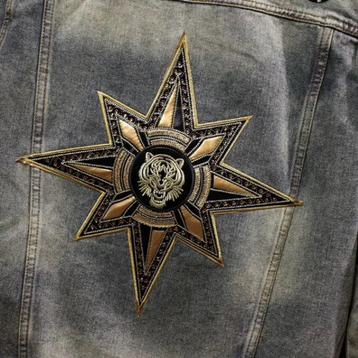 High Luxury European Embroidery Fashion Men's Denim 2025 Spring Autumn New Star Motorcycle Jacket Outerwear_viptrois.com