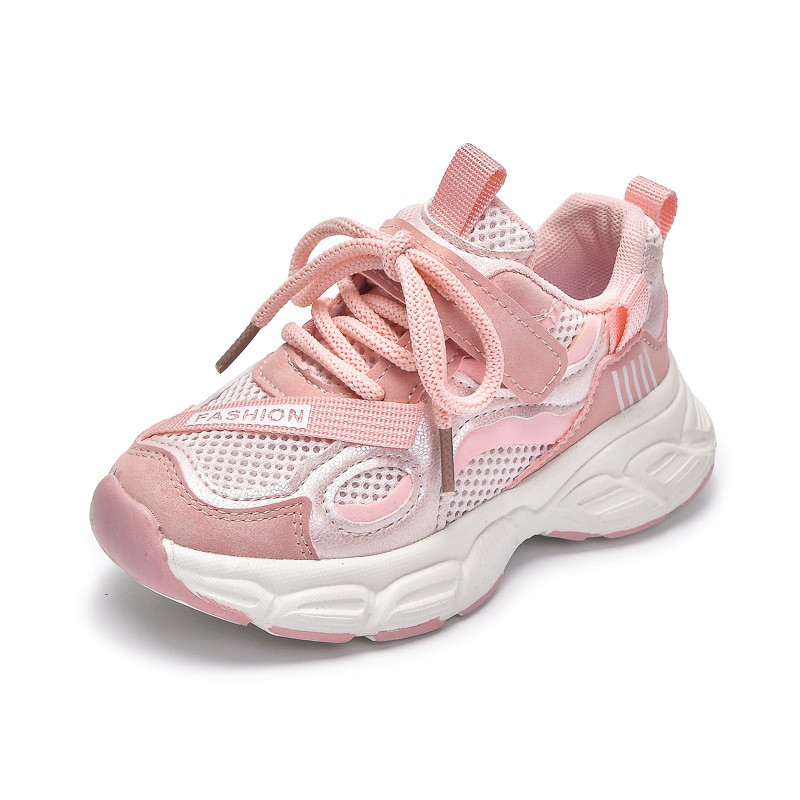 Zapatos deportivos de malla para niños 2025 primavera nuevos zapatos transpirables de moda ligeros para niños y niñas zapatos casuales para padres