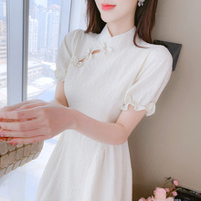 2023新款新中式旗袍小个子改良女夏季年轻款少女甜酷国潮风连衣裙