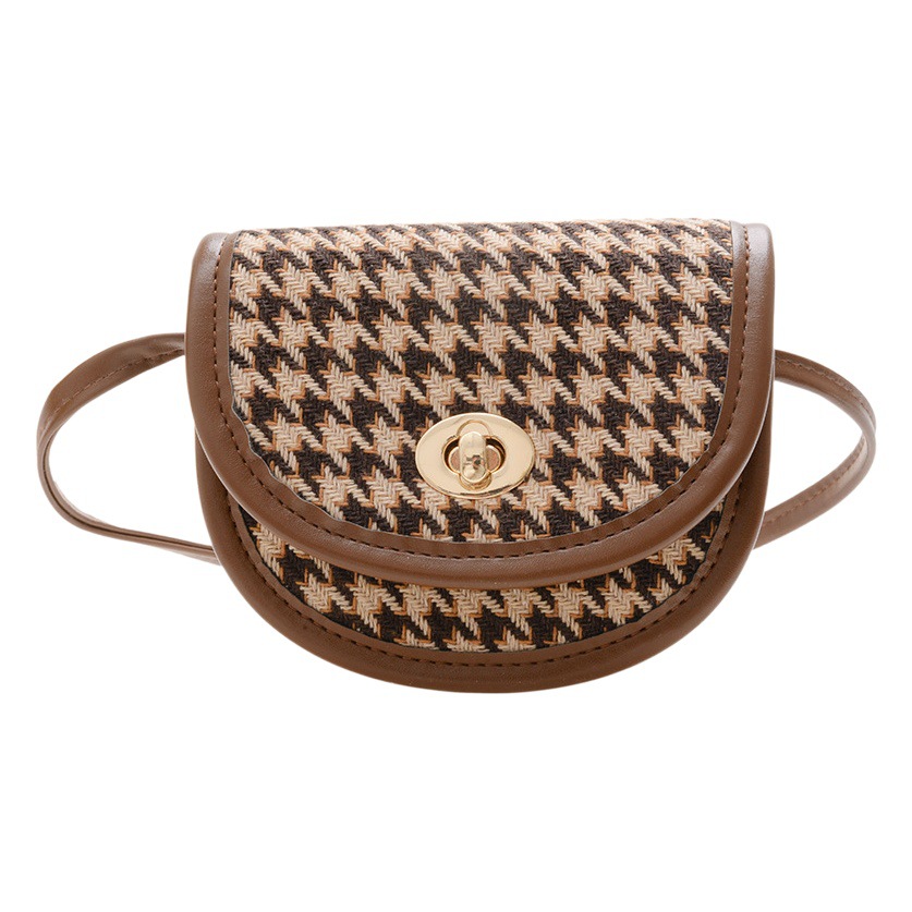 Nuevo bolso para niños estilo coreano houndstooth mini hombro mensajero bolsa padre-hijo monedero estilo occidental lápiz labial bolso de mujer