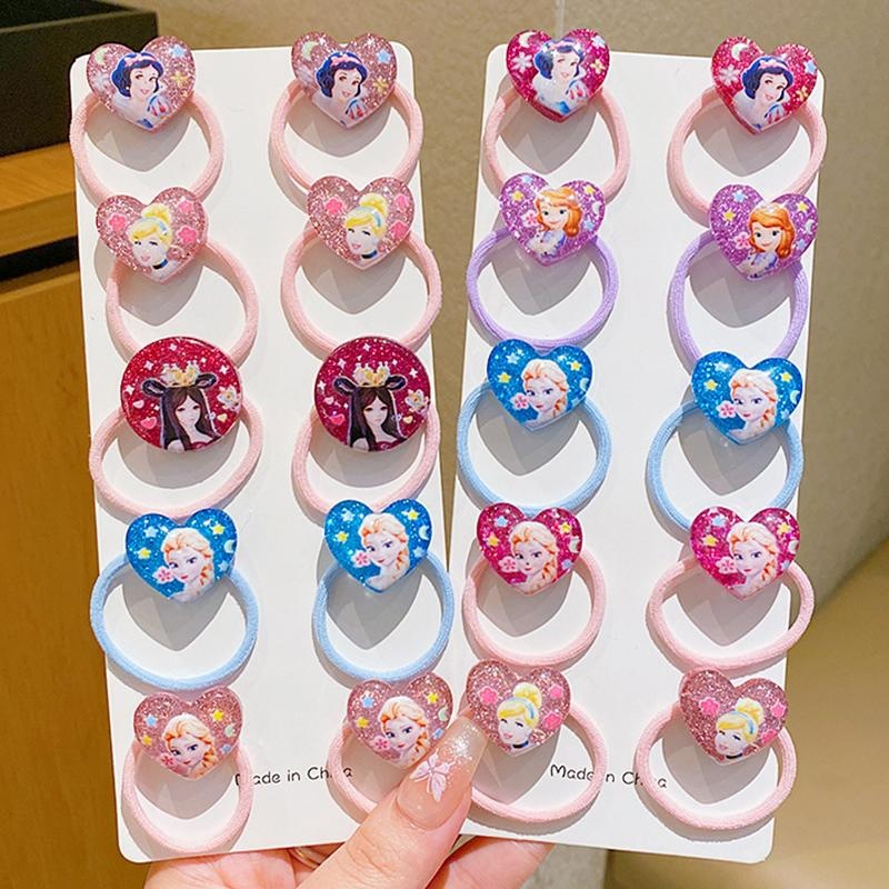 Anillo de cabello, nieve, joyas de cabello para chicas, cuerdas de cabello, dibujos animados lindos, tiras de goma, cola de caballo, joyas de cabello no heridas